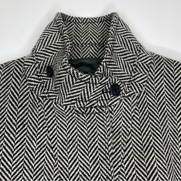 J.Crew Herringbone Wool Blend Coat Blazer Black & White Sz Sm EUC - Picture 4 of 7
